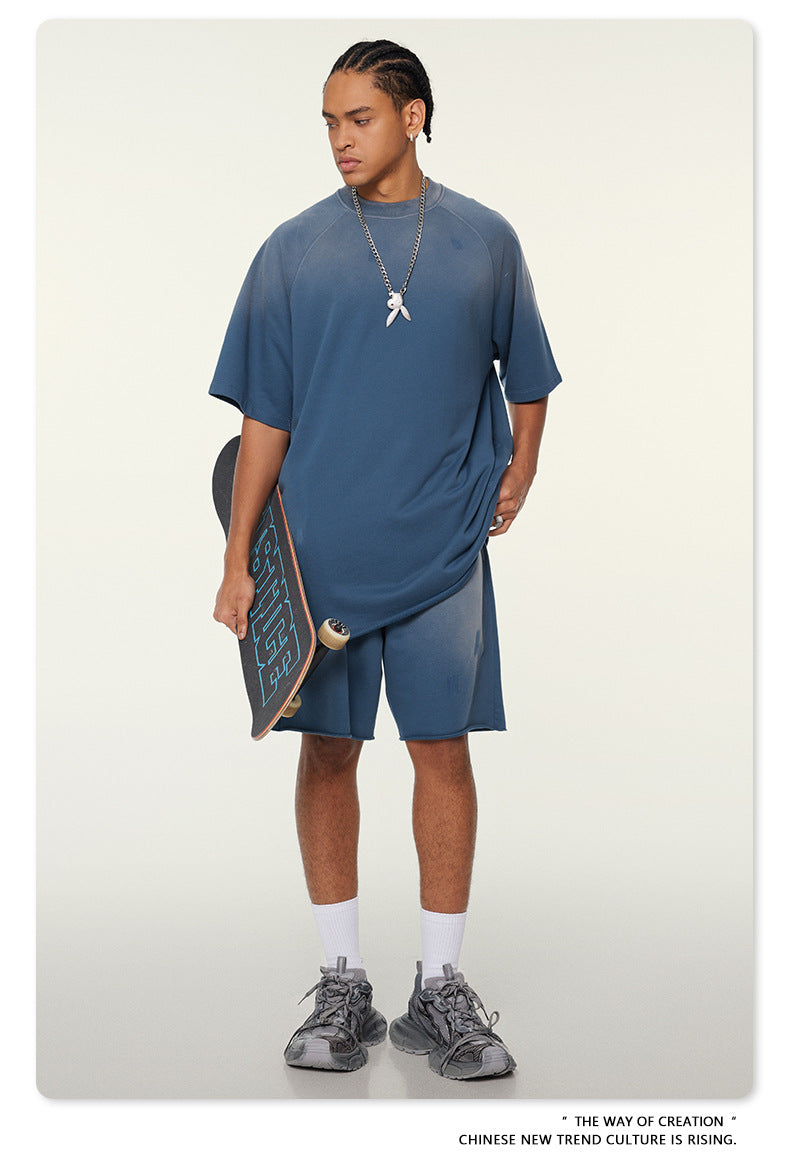 Washed Oversize Raglan-sleeve T-shirt WN6430