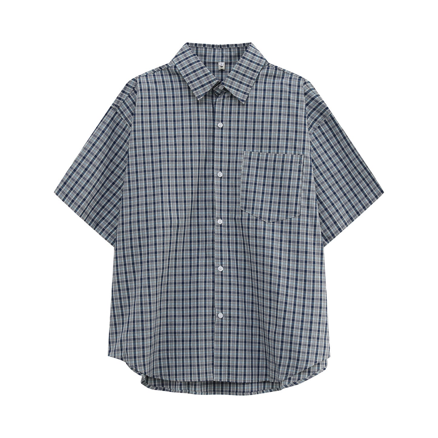 Check Short Sleeve Shirt & Wide Leg Pants Setup WN25031
