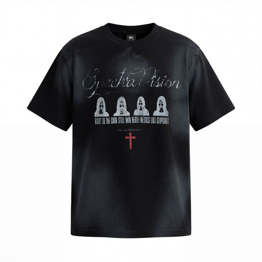 Washed Graphic Print Short Sleeve T-Shirt WN25744
