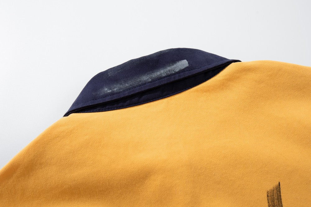 Paint Embroidery Oversize Short Sleeve Polo Shirt WN28089