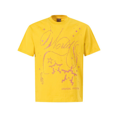 Graphic Embroidery Short Sleeve T-Shirt WN25893
