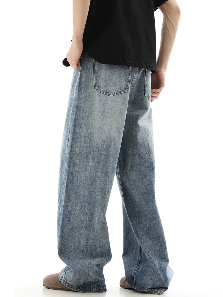 Wide-Leg Straight Denim Jeans WN10441