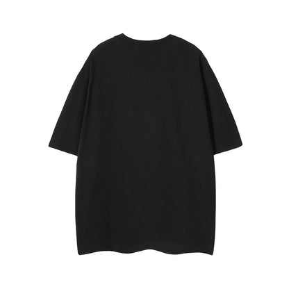 Blur Letter Print Cool Touch Oversize Short Sleeve T-Shirt WN26861