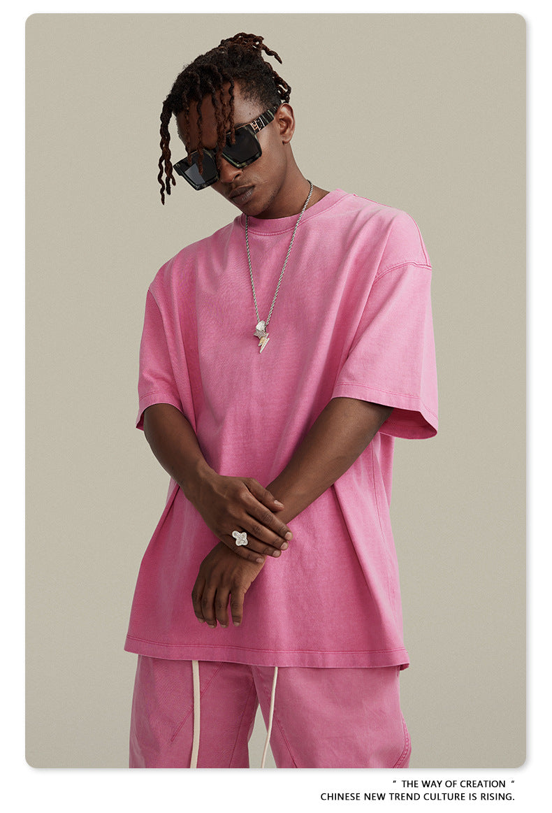 Washed Oversize Short-sleeve T-shirt WN6457