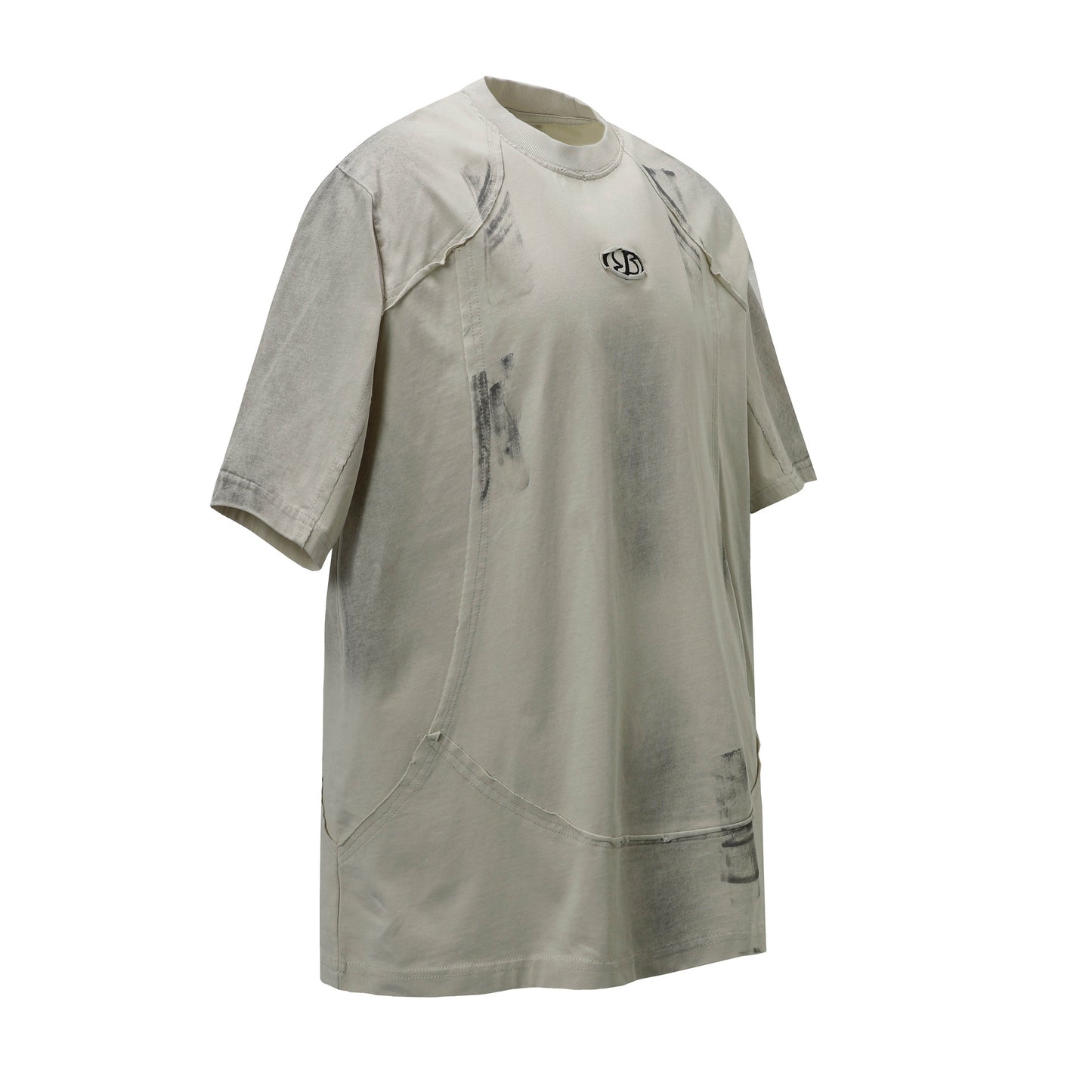 Washed Heavyweight Embroidery Oversize Short Sleeve T-Shirt WN14019