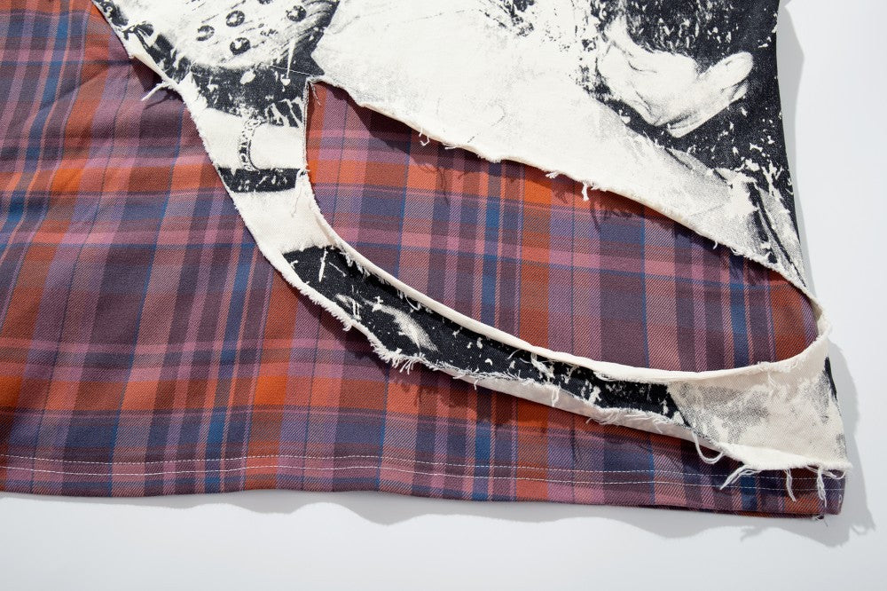 Plaid Graphic Number Polo Shirt WN28092