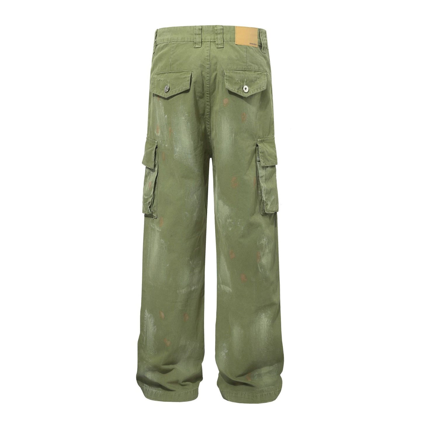 Damage Paint Splatter Multi Pocket Cargo Pants WN26031