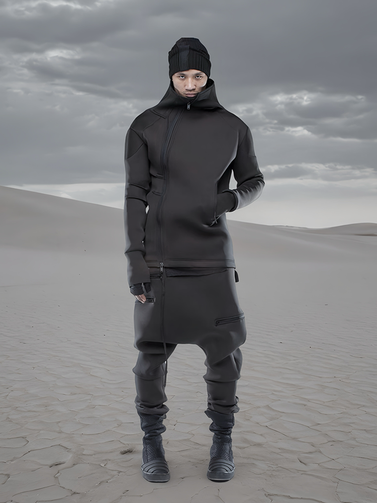 Asymmetric Deconstructed Design Jacket WN21976