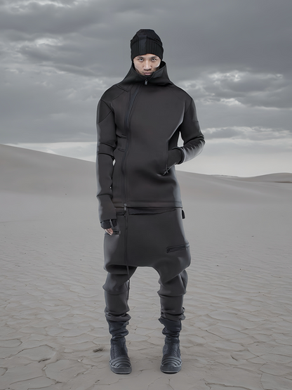 Asymmetric Deconstructed Design Jacket WN21976