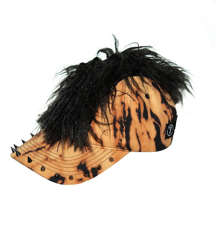 Rivet Punk Mohawk Tassel Curved-Brim Cap WN21117