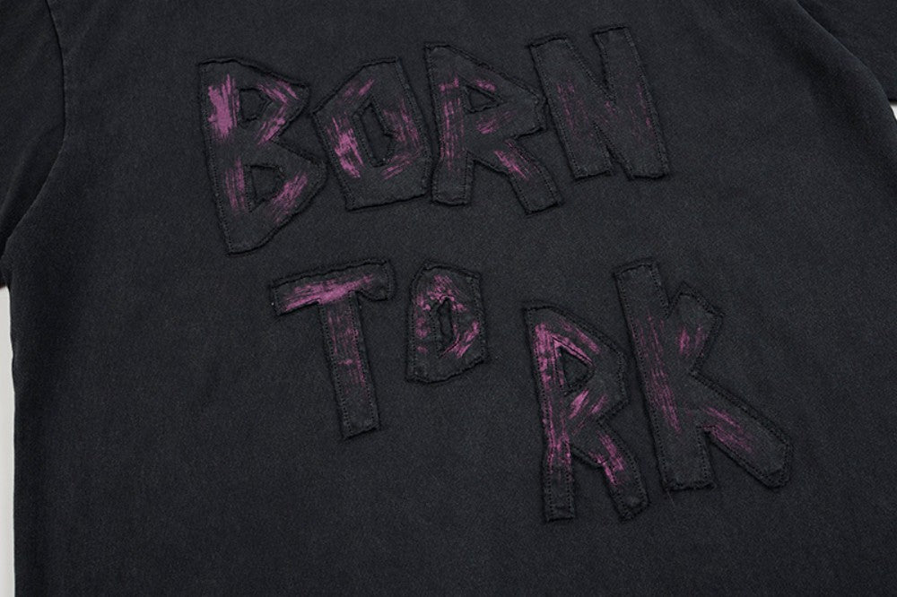 Washed Letter Graphic Short Sleeve T-Shirt WN28039