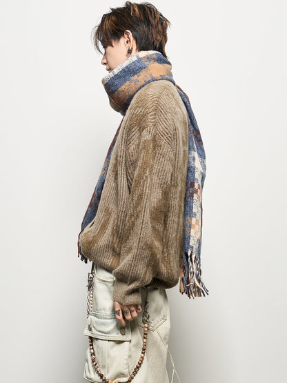 Tie-Dye Button Oversize Knit Cardigan WN22946