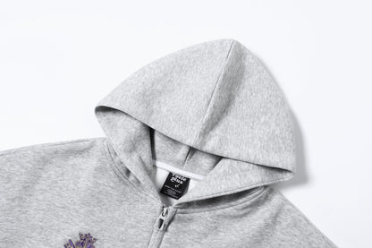 Logo Horse Embroidery Zipper Hoodie WN25565