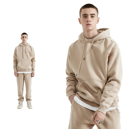 Fleece Lining Pullover Hoodie & Sweatpants Setup WN23117