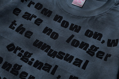 Washed Dirty Letter Print Short Sleeve T-Shirt WN26133
