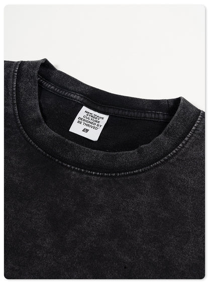 Water Washed Heavyweight Oversize Short Sleeve T-Shirt WN6077