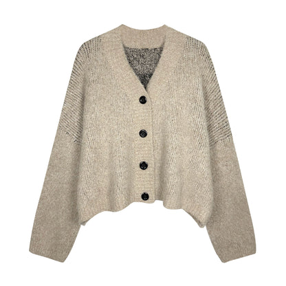 Oversize Short Knit Cardigan WN9003