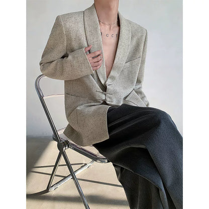 Metal Button Pocket Design Jacket WN19274