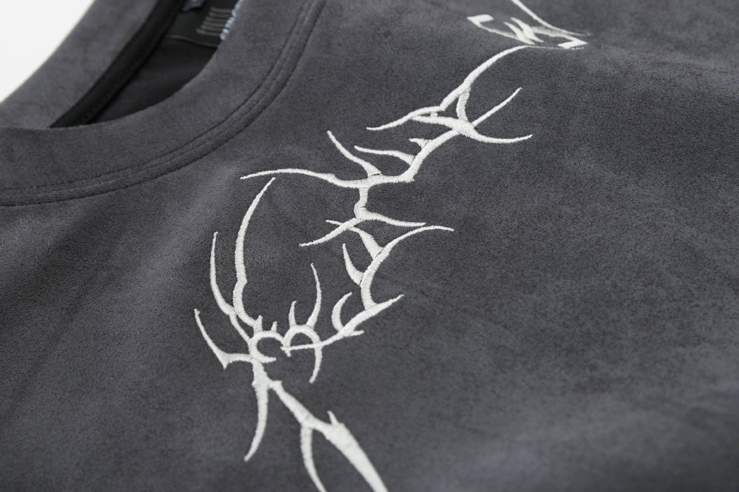 Oversize Suede Short Sleeve T-Shirt WN13121