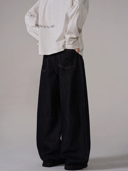 Wide-Leg Straight Denim Jeans WN10649