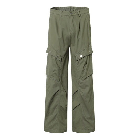 Wide Leg  Simple Cargo Pants WN13018