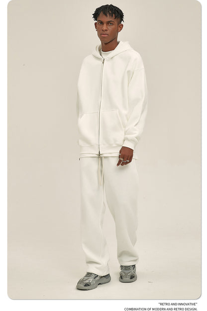 Oversize Heavyweight Zipper Hoodie & Heavyweight Sweatpants Setup WN6640