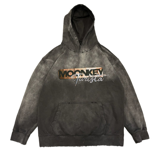 Graphic Letter Print Washed Heavyweight Hoodie WN16682