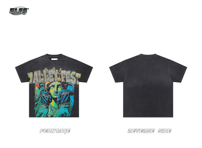 Washed Graffiti Art Short Sleeve T-Shirt WN26584