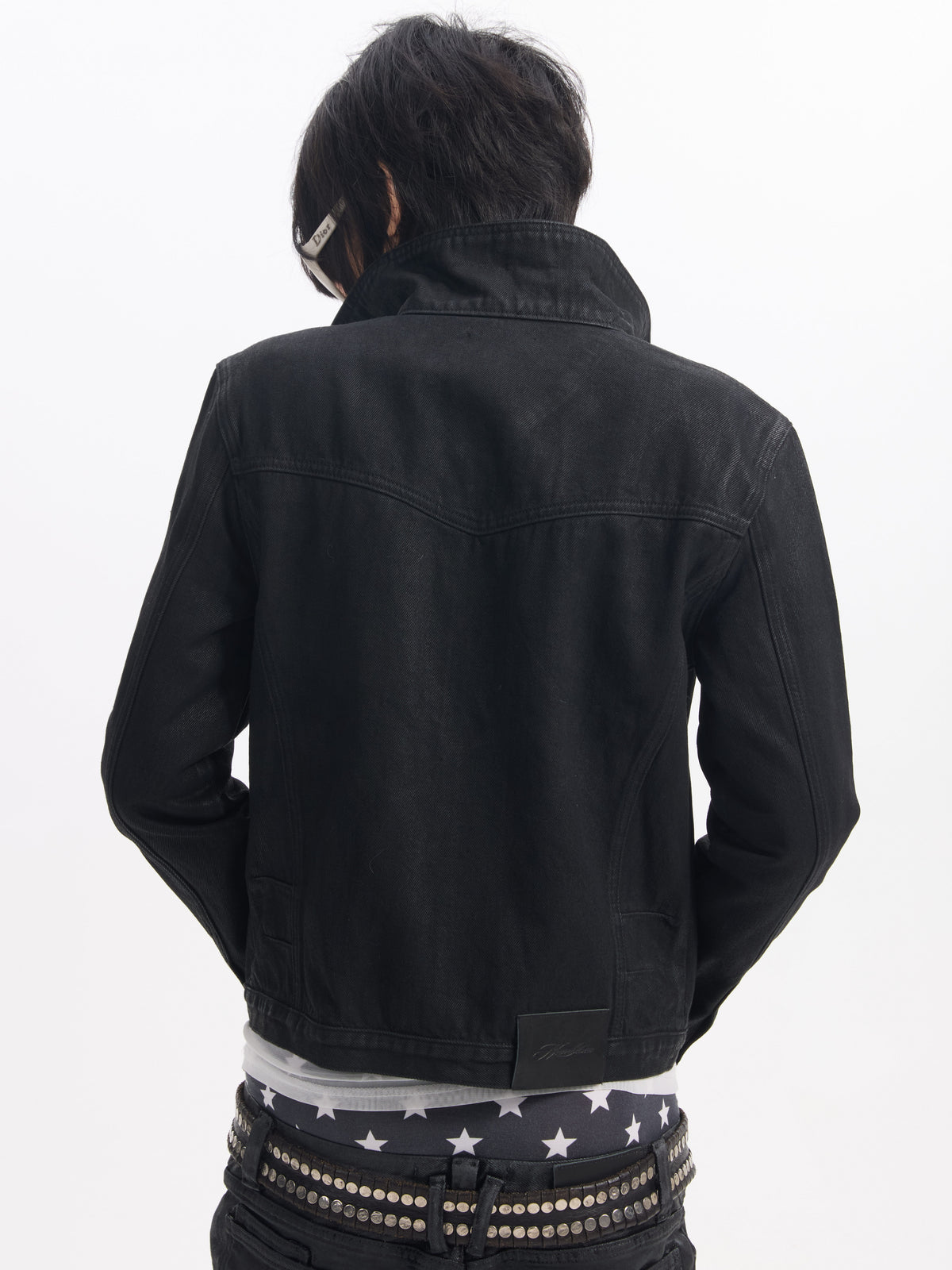 Washed Button Detail Short Denim Jacket WN27238