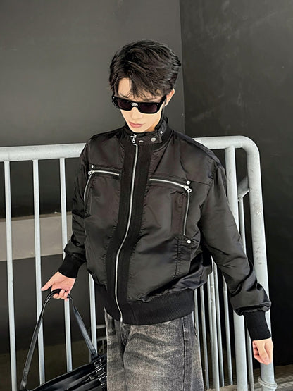Stand Neck Lightweight Oversize Short Jacket WN27954