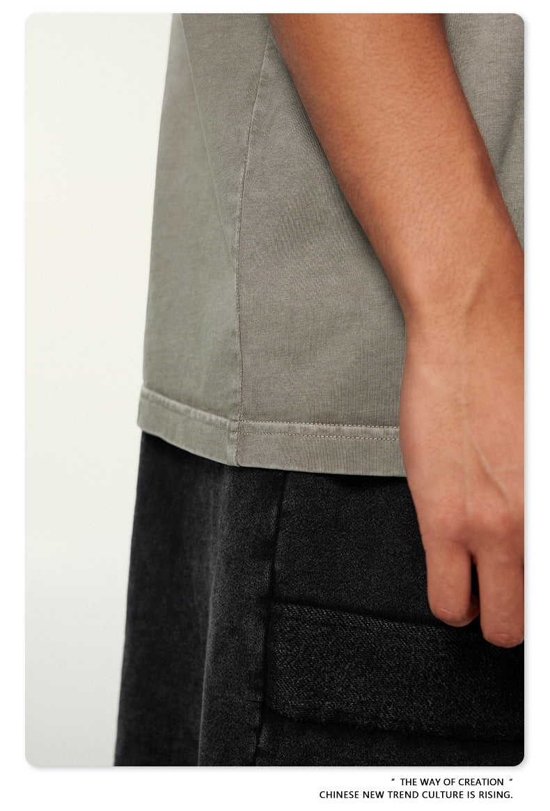 Washed Oversize Short-sleeve T-shirt WN6453