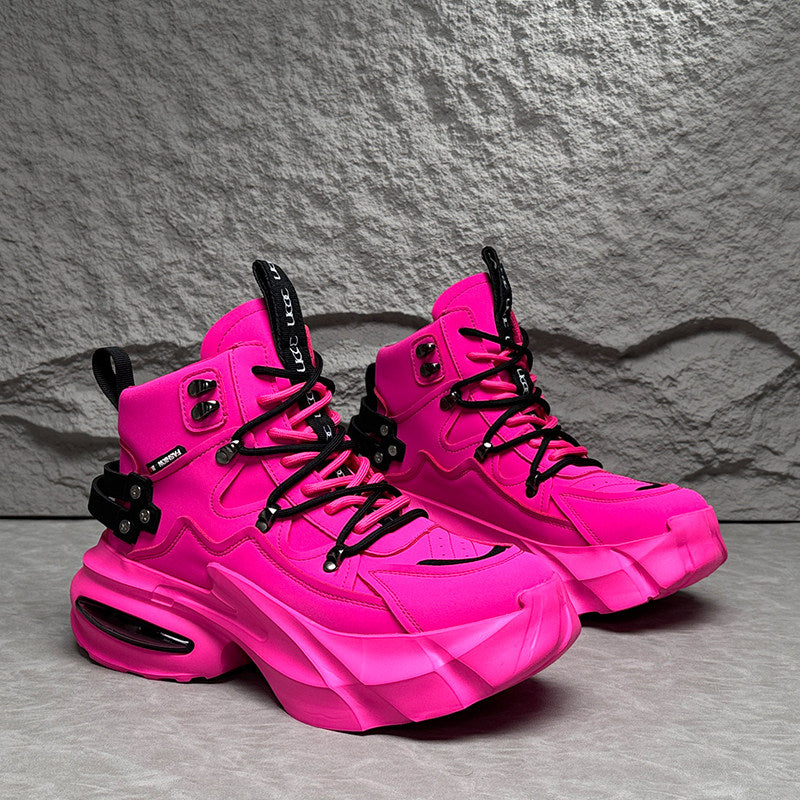 Metal Buckle Thick Sole Sneaker Boots WN24743