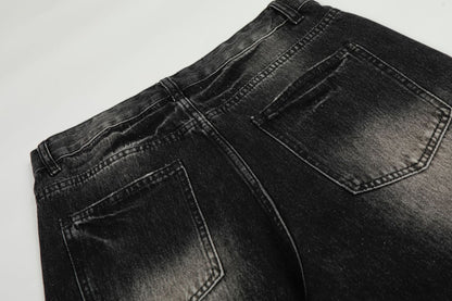 Washed Whiskers Flare Denim Jeans WN25832