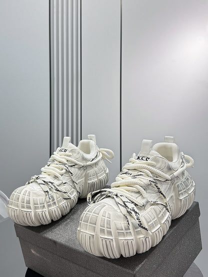 Tire-Sole Platform Lace-Up Sneakers WN24802