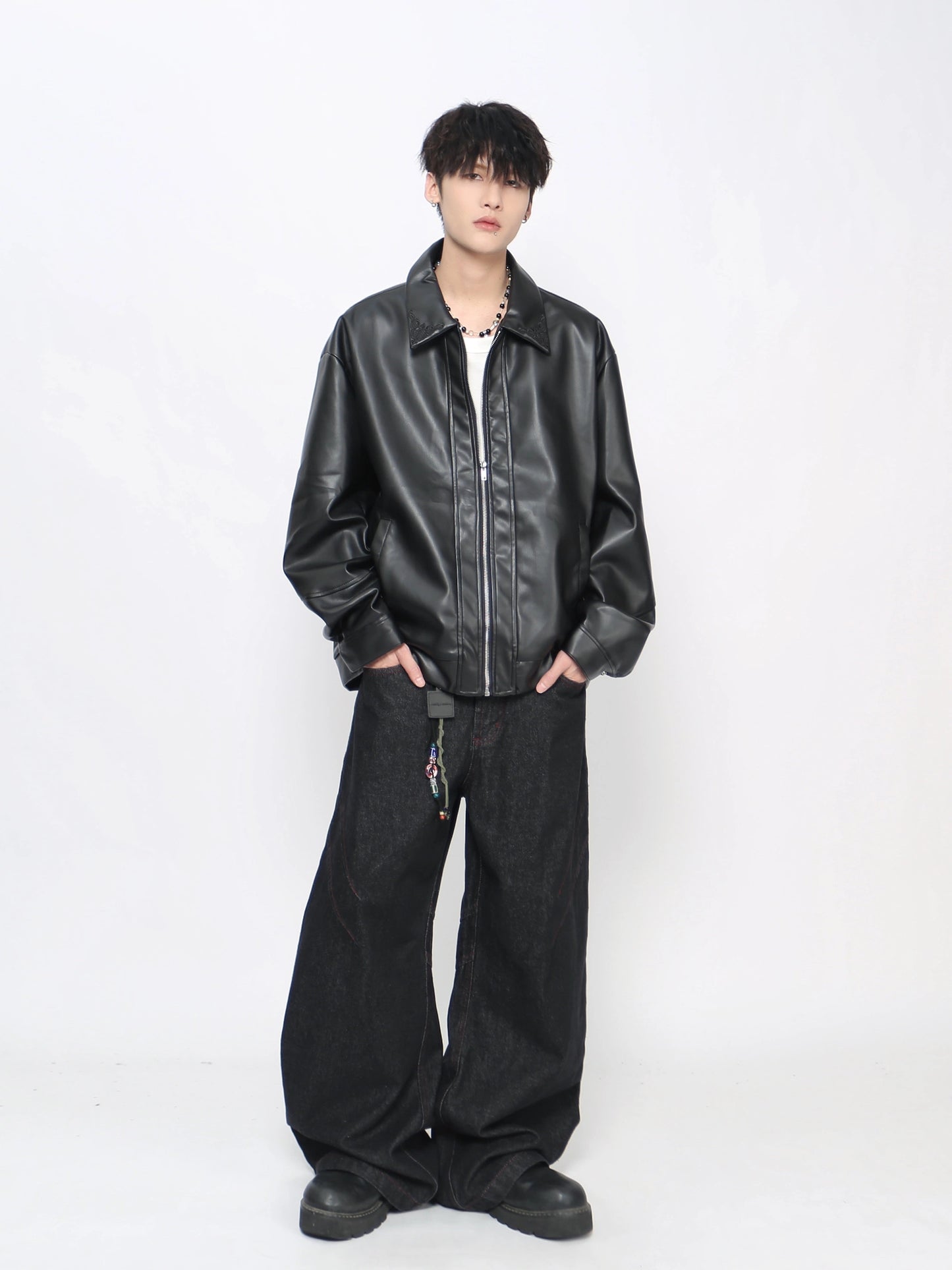 PU Leather Zipper Jacket WN21023