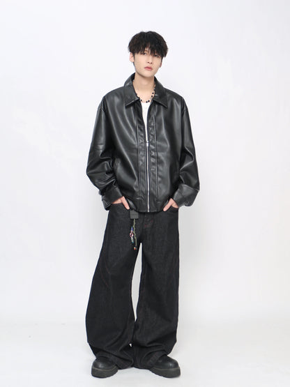 PU Leather Zipper Jacket WN21023