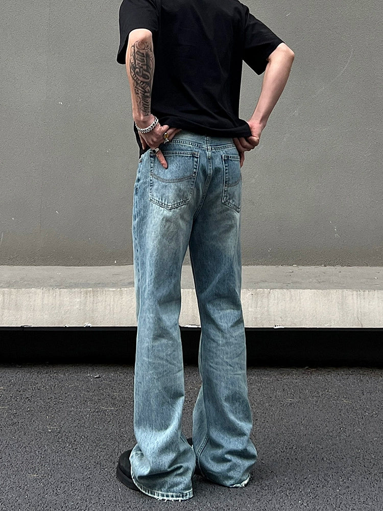 Longer Hem Straight Denim Jeans WN19487