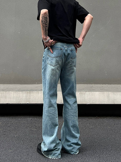 Longer Hem Straight Denim Jeans WN19487