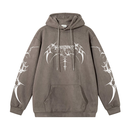 Gothic Graphic Kangaroo Pocket Hoodie WN26950
