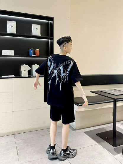 Rhinestone Butterfly Design Short Sleeve T-Shirt WN20701