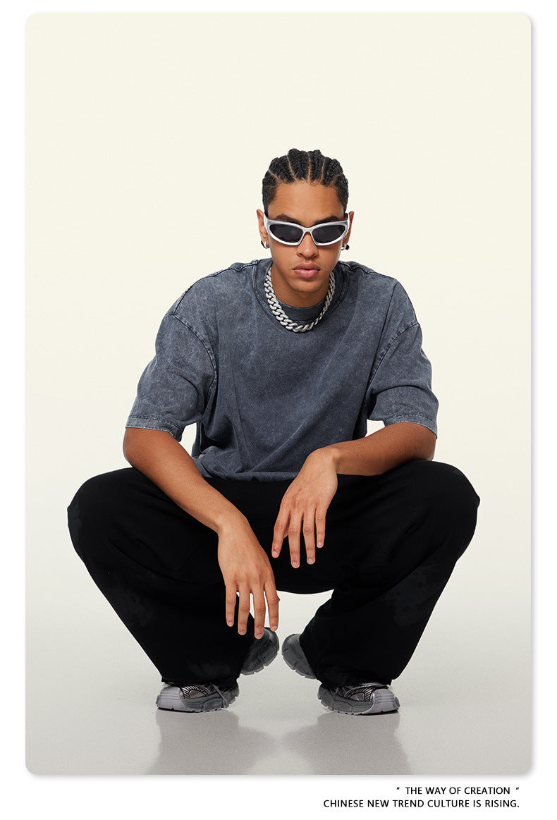 Washed Heavyweight Oversize Short Sleeve T-Shirt WN6078