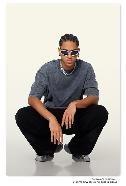 Washed Heavyweight Oversize Short Sleeve T-Shirt WN6078