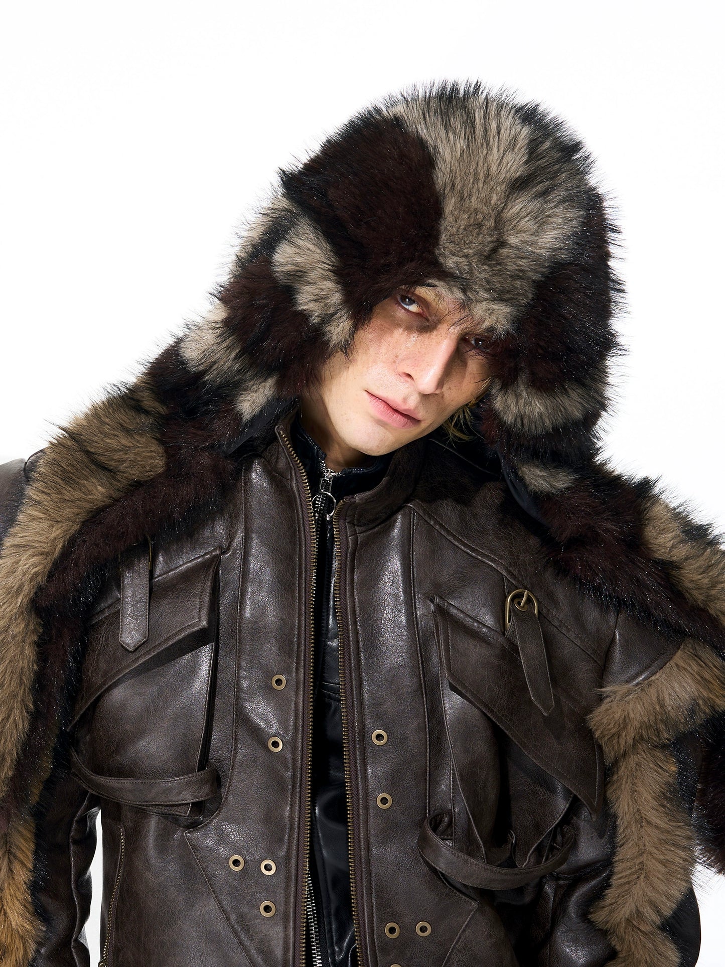 Fake Mink Fur Warm Earflap Hat WN21821