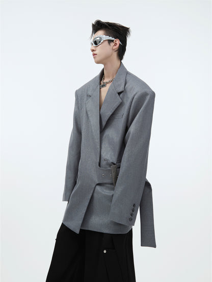 Metal Buckle Oversize Tailored Jacket WN9855