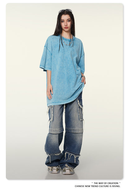 Washed Heavyweight Oversize Short Sleeve T-Shirt WN6078