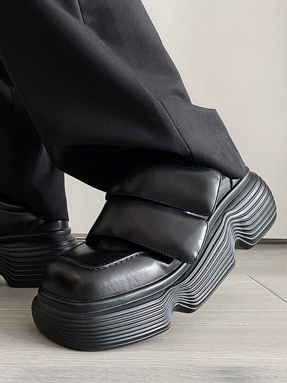 Square Toe Chunky Sole Velcro Dad Sneakers WN20774