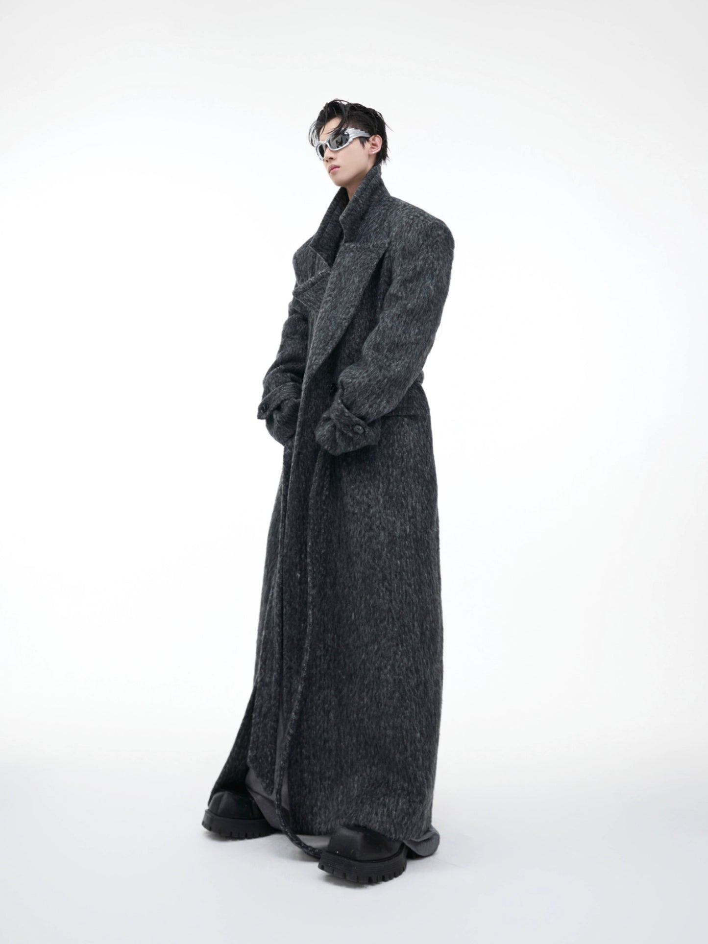 Woolen Oversize Belted Coat WN9877