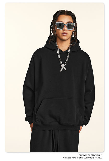 Heavyweight Fleece Lining Pullover Hoodie & Zipper Sweatshirt & Sweatpants Setup WN9937