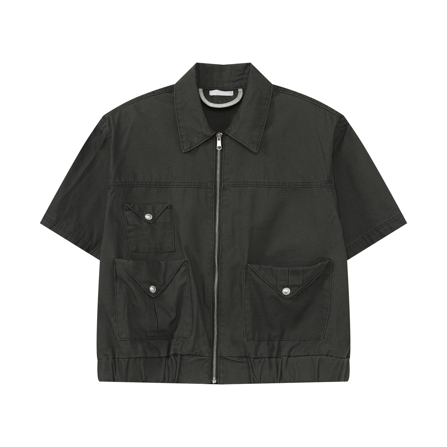 Utility Pocket Short Sleeve Jacket & Cargo Wide Leg Pants Setup WN24991