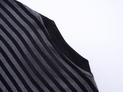 Cross Stripe Heavyweight Drop-Shoulder Oversize Short Sleeve T-Shirt WN27867